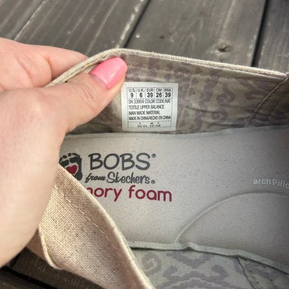 Bobs from Skechers  Womens Taupe Slip on Shoes Memory Foam Size 9 Comfort - Picture 8 of 9